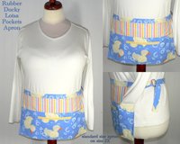 SHIPS FAST~ Rubber Ducky Multi-Pocket Half Apron, teachers, soap makers, craft shows, ONE apron fits waists up to 40" ready to ship