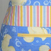 SHIPS FAST~ Rubber Ducky Multi-Pocket Half Apron, teachers, soap makers, craft shows, ONE apron fits waists up to 40" ready to ship