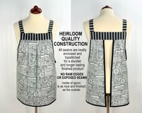 King of Kings Pinafore with no ties, relaxed fit smock with pockets, church potluck apron, LAST ONE made to order XS to Plus Size